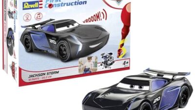 Revell Jackson Storm Disney bilar bil med ljus & ljud, första konstruktionen, byggsats för barn från 4, svart