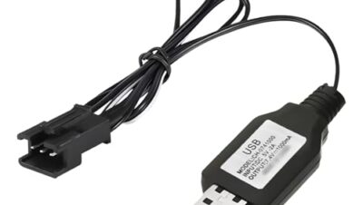 Universell SM-3P-kontakt, USB-laddare för RC-bil, 7,4 V, universell laddningskabel, LED-display, 2S USB LiPo-laddning för fjärrstyrda leksaker, radiostyrda bilar, drönare, båtar